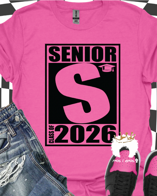 Senior “S” – Class of 2026 Tee