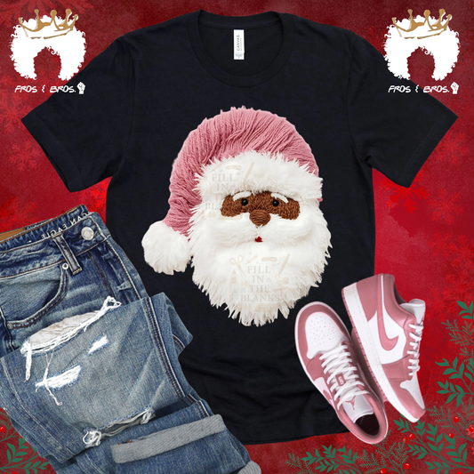 3D Yarn Santa Christmas Tee