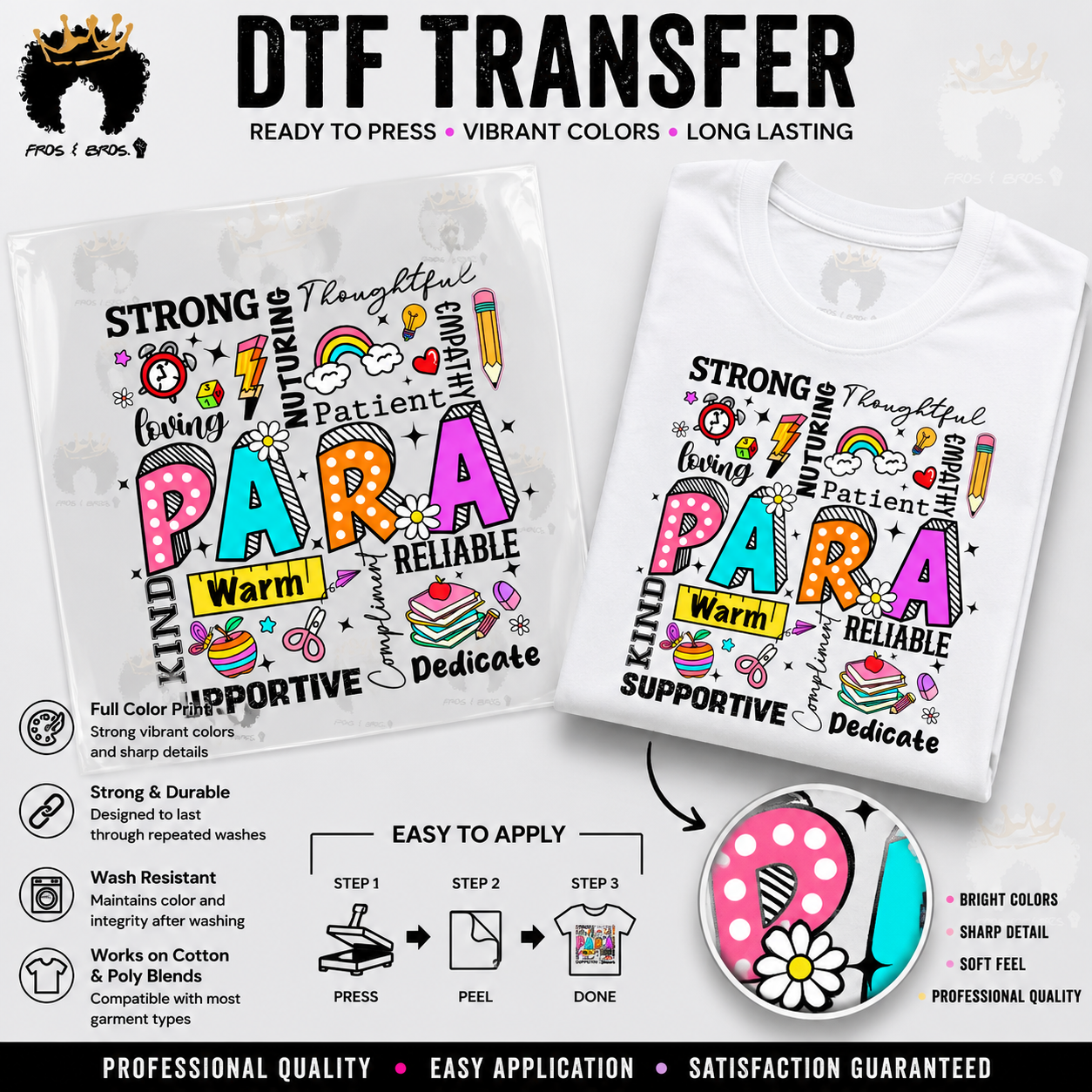P.A.R.A. Word Art DTF Transfer