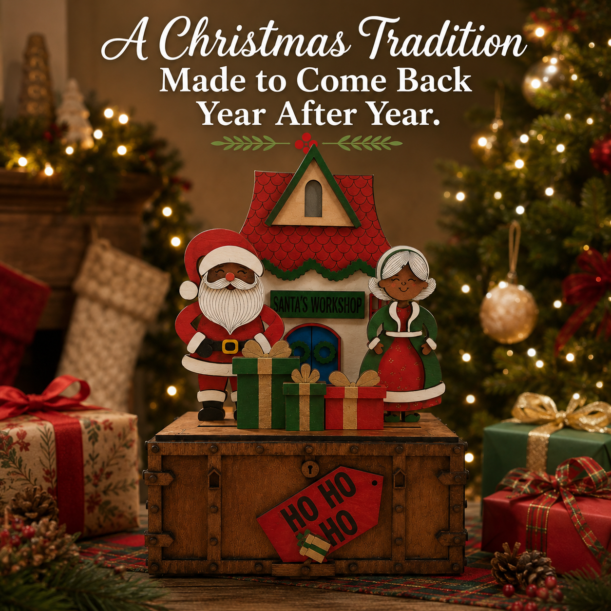 Santa’s Workshop Interchangeable Christmas Display