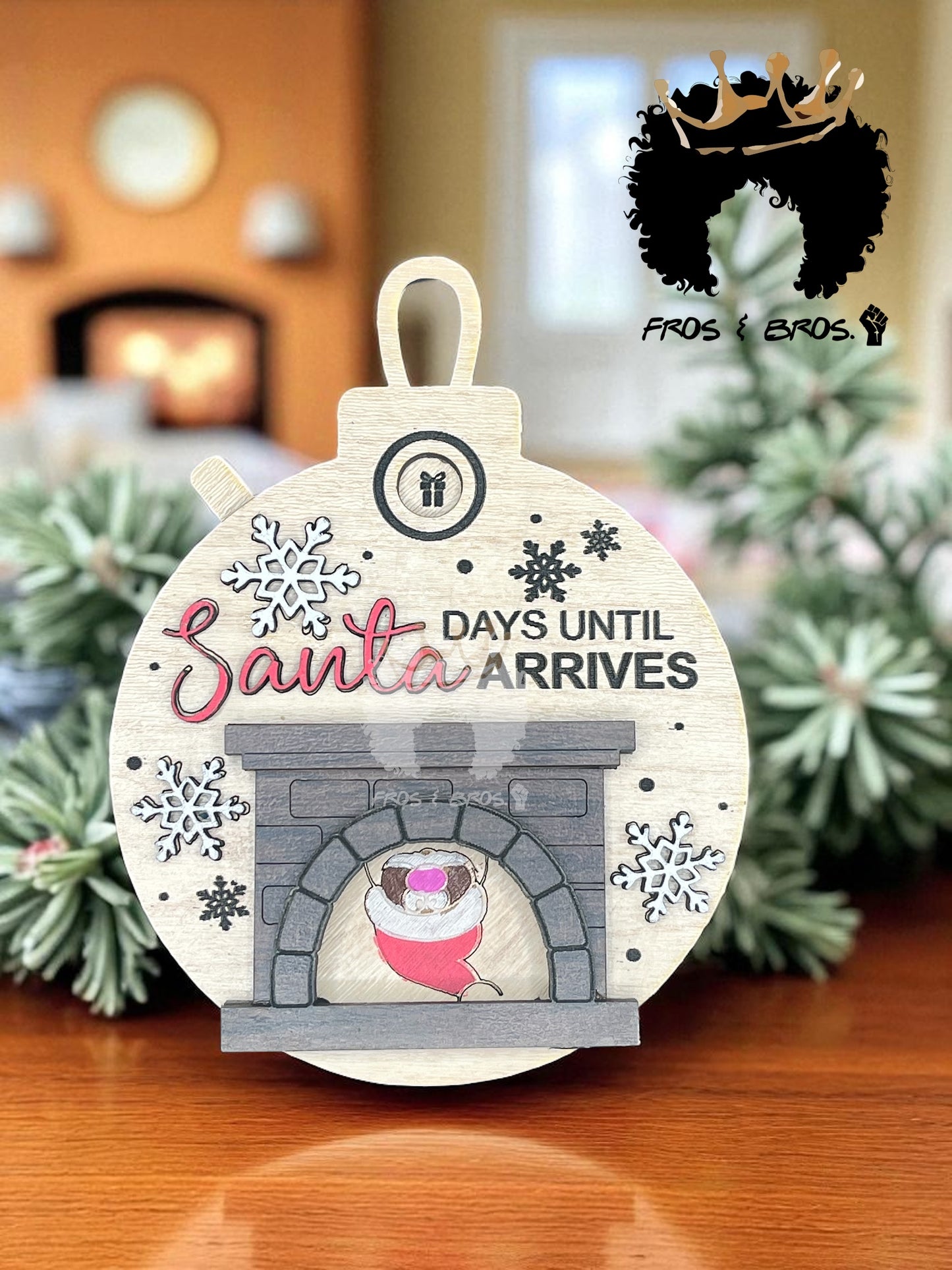 “Days Until Santa Arrives” Countdown Ornament
