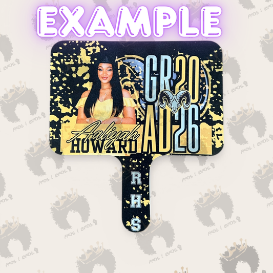 Double-Sided Paddle Fan – Customizeable