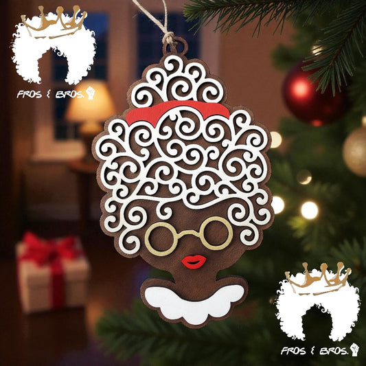 Mrs. Claus Swirly Hair Ornament