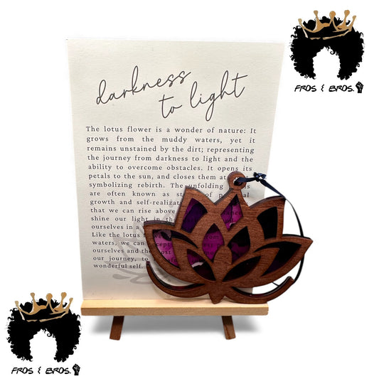 Darkness to Light Lotus Suncatcher + Story Card