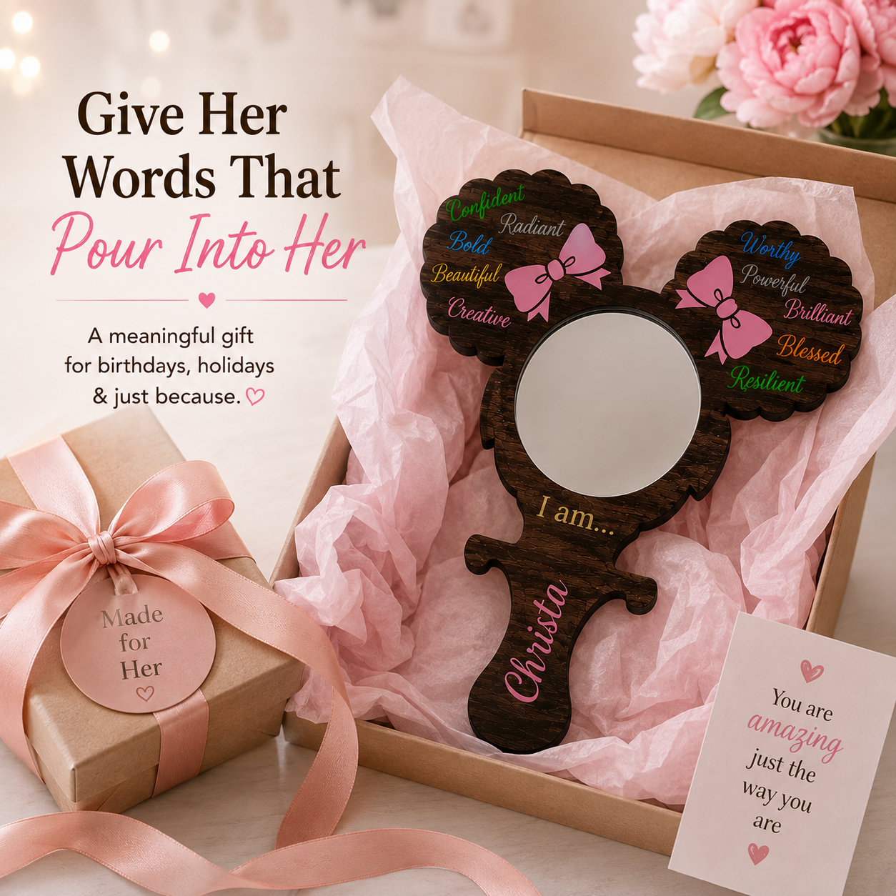 Positive Affirmation Mirror- Girl
