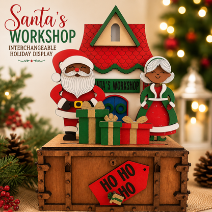 Santa’s Workshop Interchangeable Christmas Display