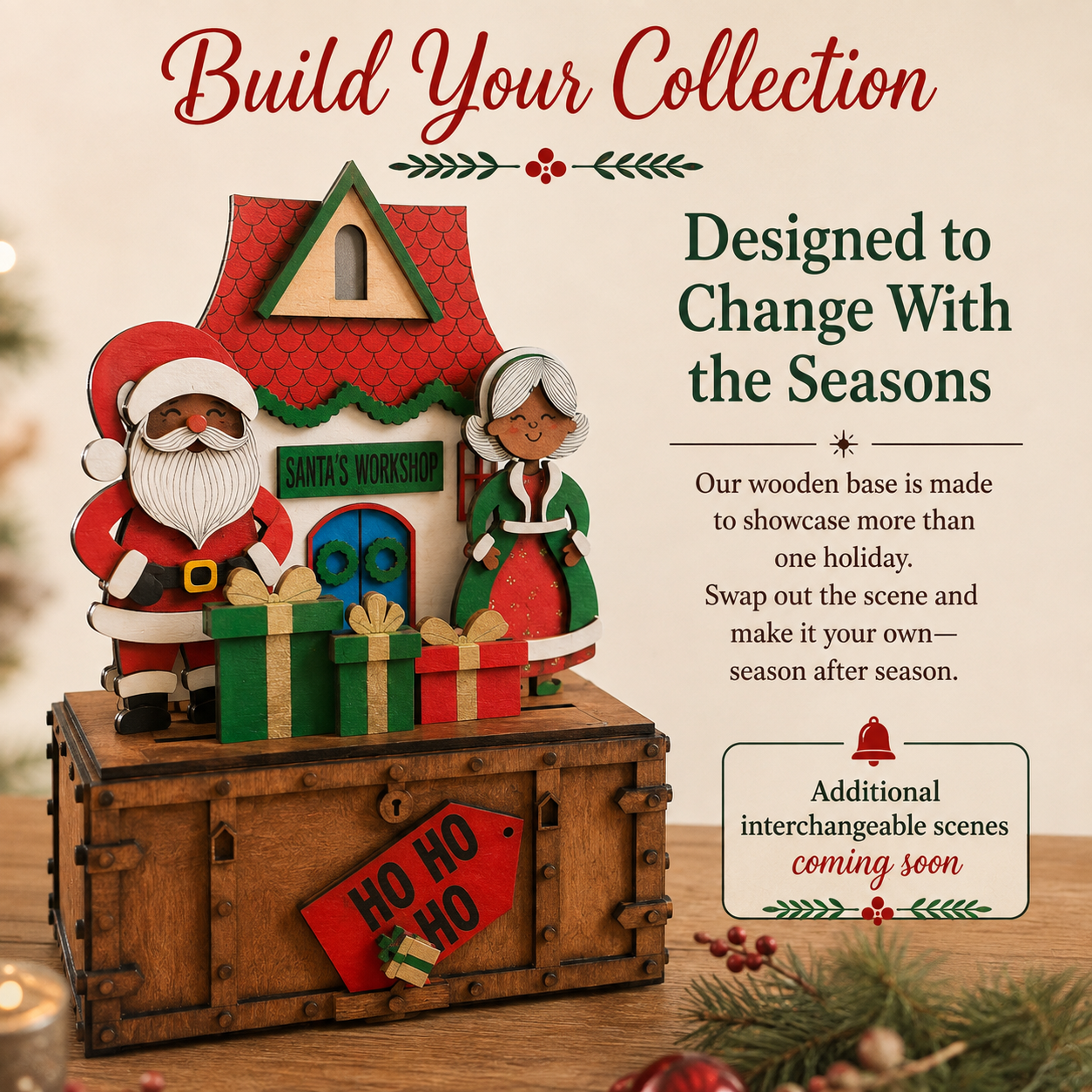 Santa’s Workshop Interchangeable Christmas Display