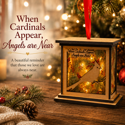 Cardinal Memorial Lantern Ornament