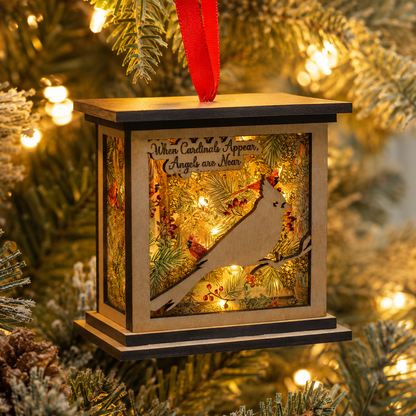 Cardinal Memorial Lantern Ornament