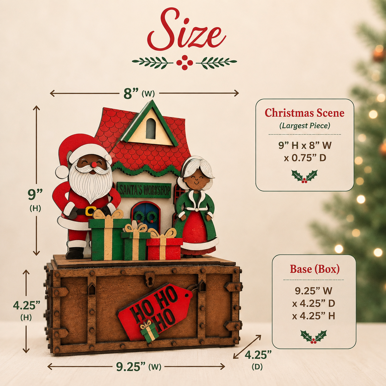 Santa’s Workshop Interchangeable Christmas Display