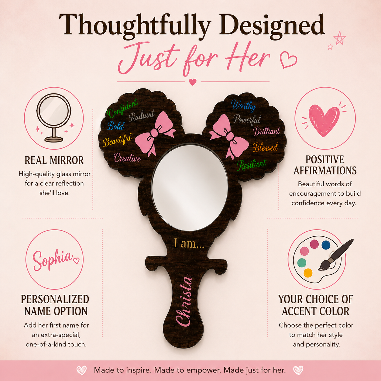 Positive Affirmation Mirror- Girl
