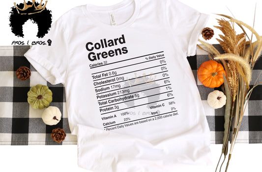Thanksgiving Nutrition Facts Tees