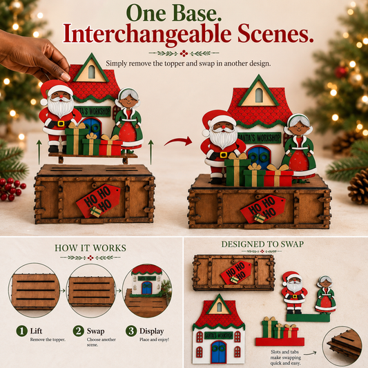 Santa’s Workshop Interchangeable Christmas Display