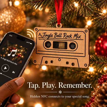 Personalized NFC Cassette Ornament