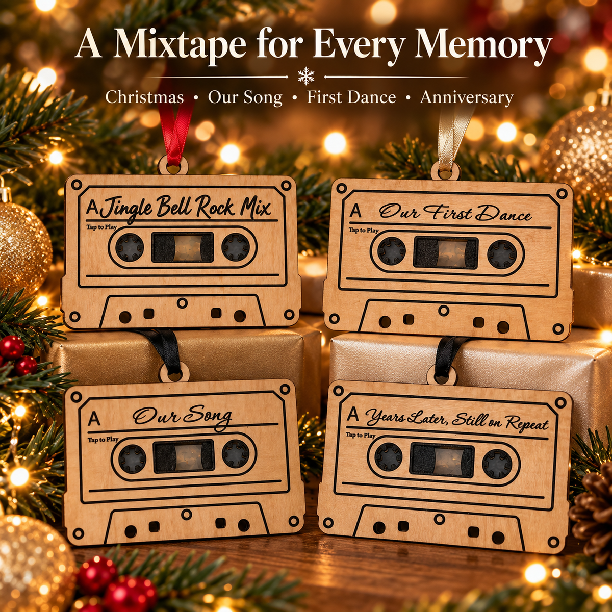 Personalized NFC Cassette Ornament
