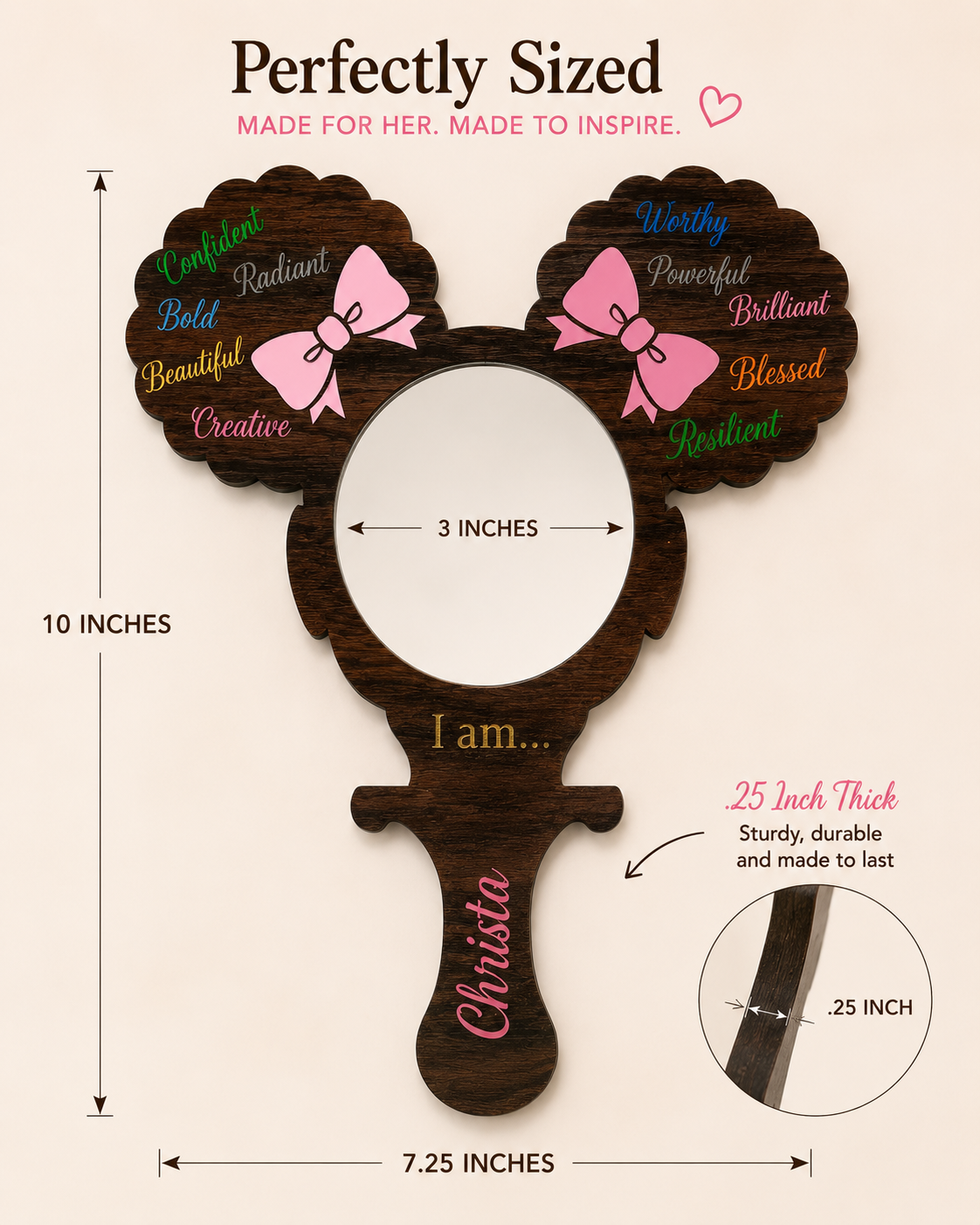 Positive Affirmation Mirror- Girl