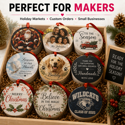 Double-Sided Sublimation Acrylic Ornament Blanks