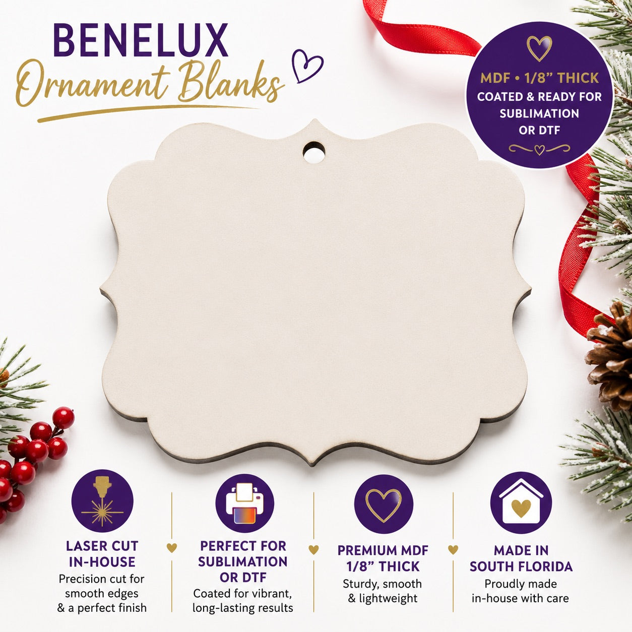 Benelux Ornament Blanks