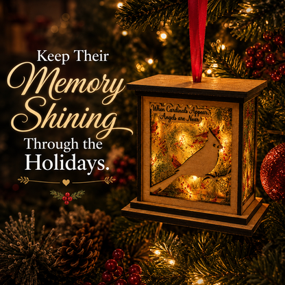 Cardinal Memorial Lantern Ornament