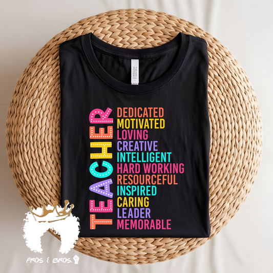 TEACHER Acrostic Word Art DTF Transfer