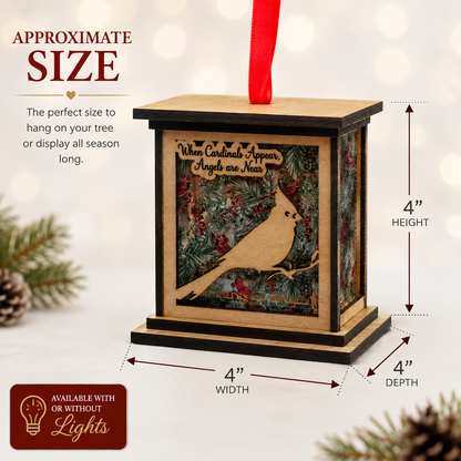 Cardinal Memorial Lantern Ornament