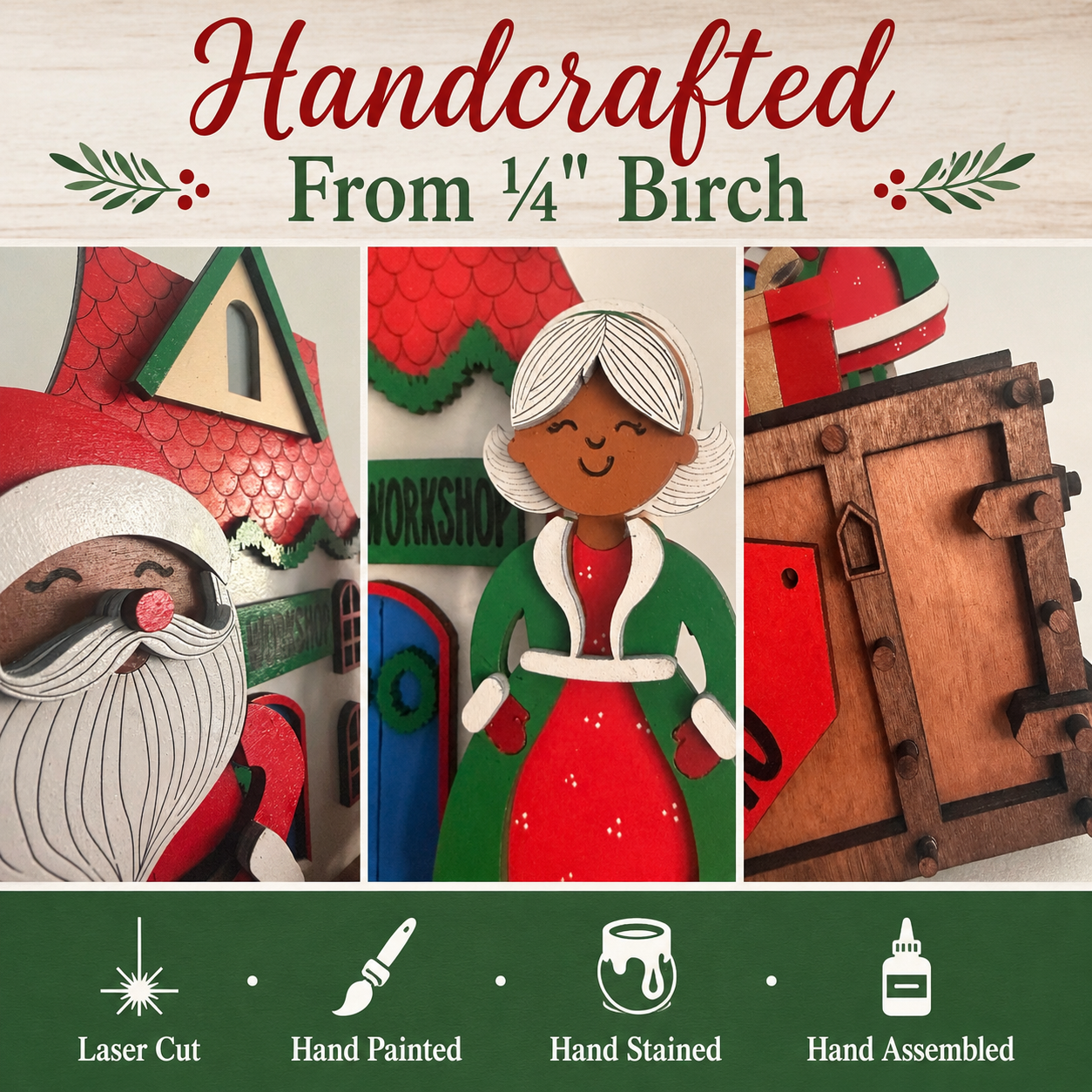 Santa’s Workshop Interchangeable Christmas Display