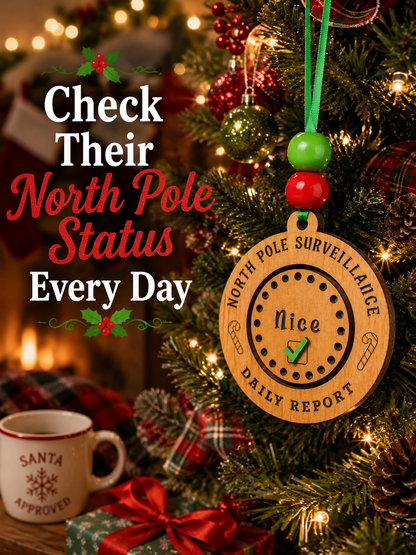 North Pole Surveillance Daily Report Ornament