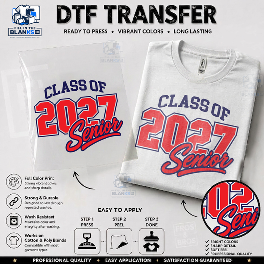 Class of 2027 Collegiate DTF Transfer