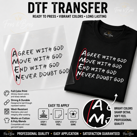 A.M.E.N. DTF Transfer