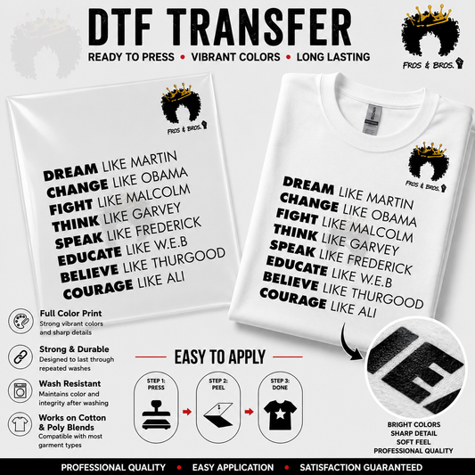 Educate. Believe. Courage. – DTF Transfer