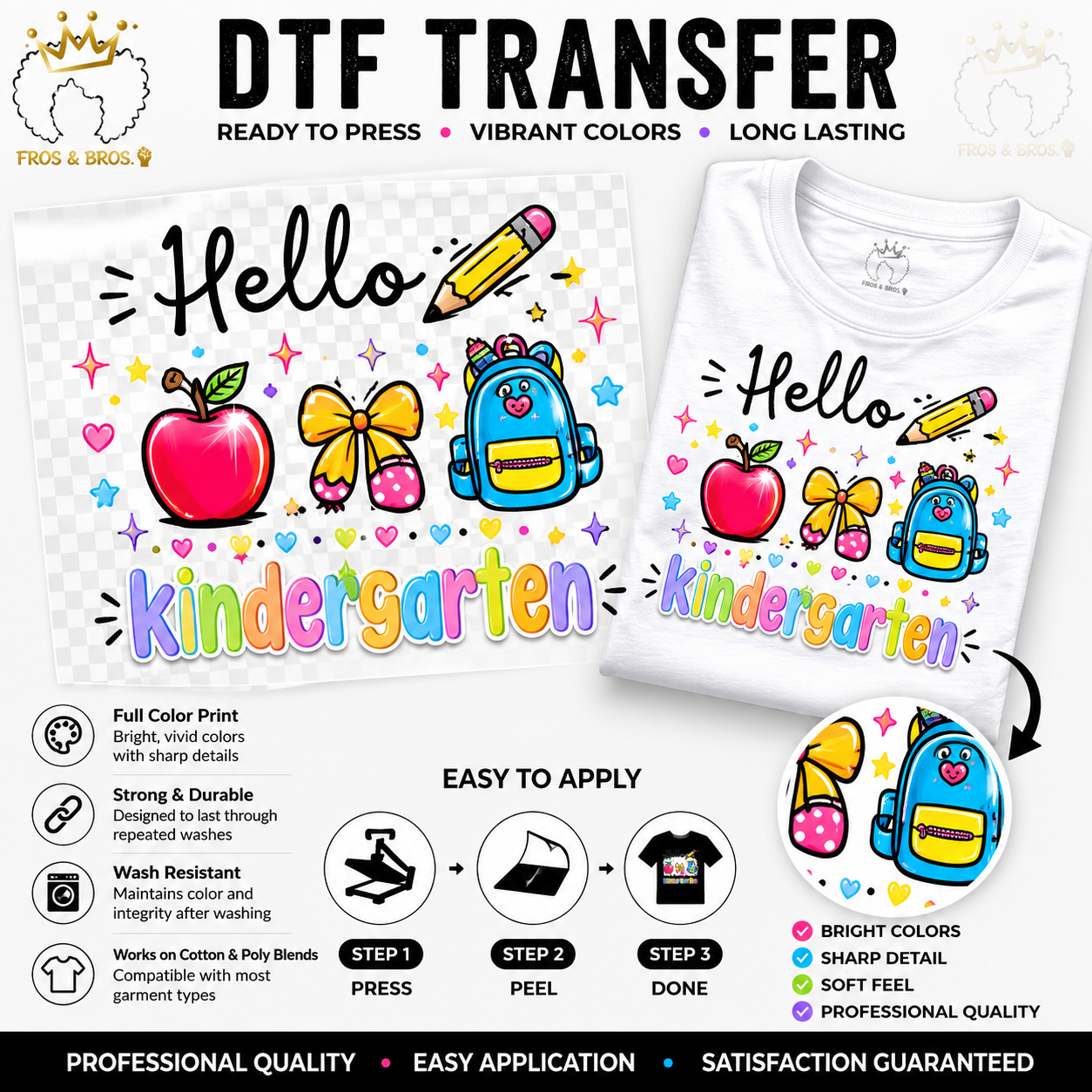 Hello [Grade] Pastel School- DTF Transfer