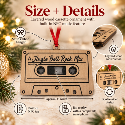 Personalized NFC Cassette Ornament