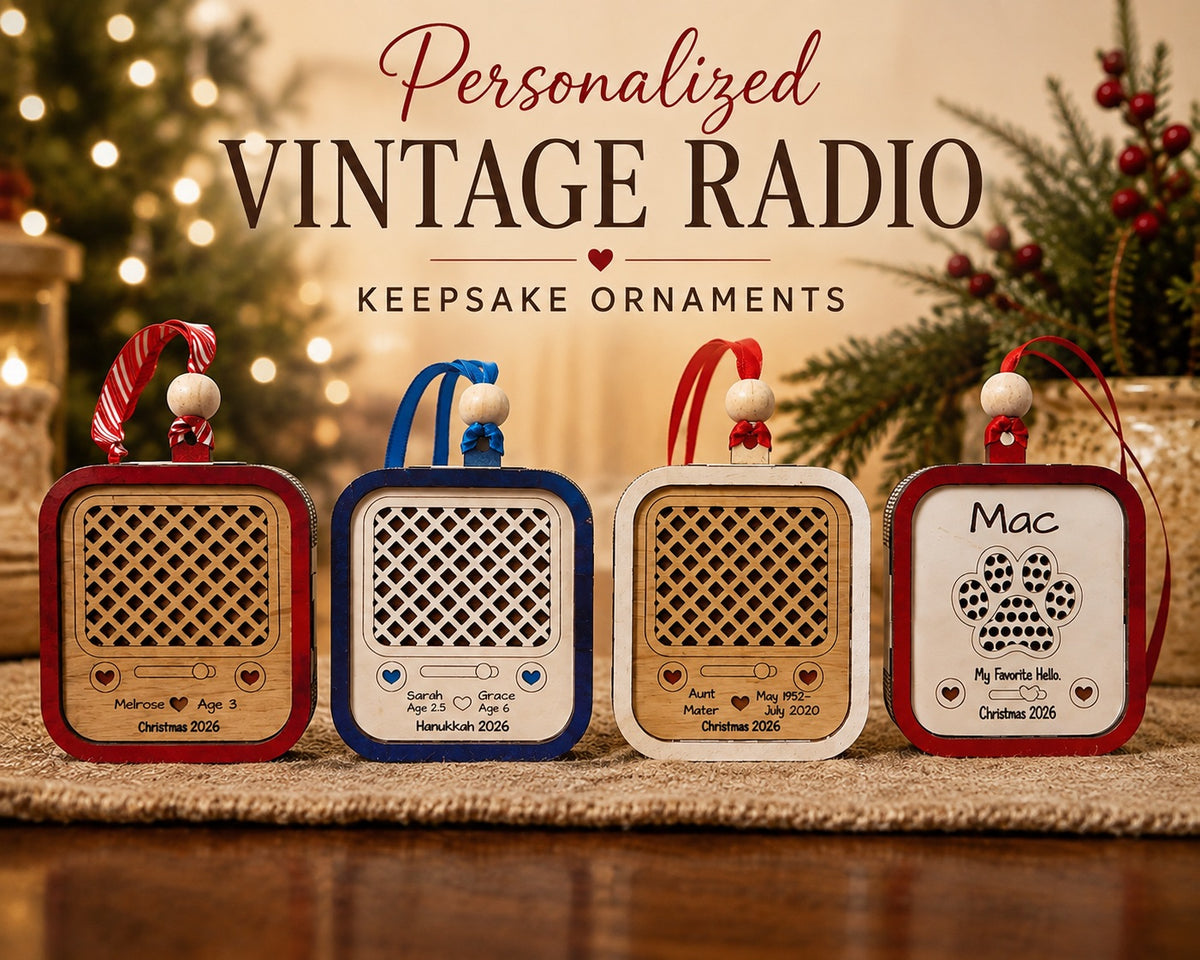 Personalized Vintage Radio Ornament