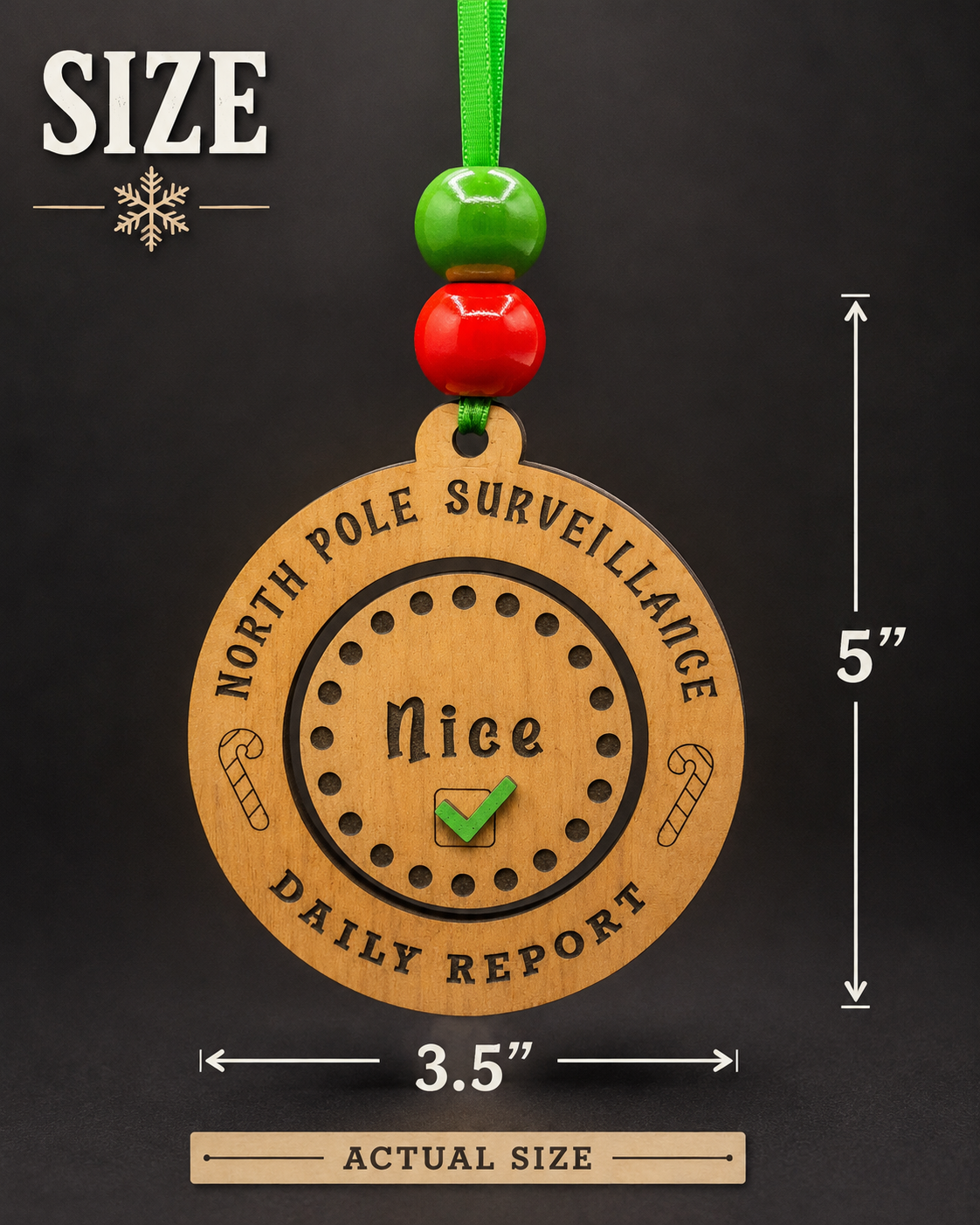 North Pole Surveillance Daily Report Ornament