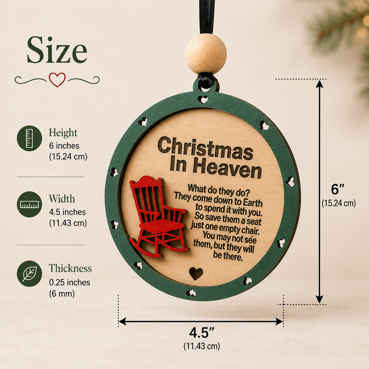 Christmas in Heaven Memorial Ornament