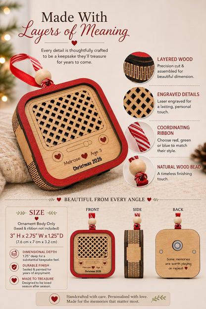 Personalized Vintage Radio Ornament