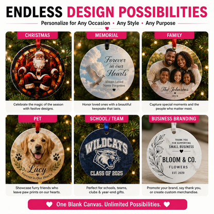 Double-Sided Sublimation Acrylic Ornament Blanks