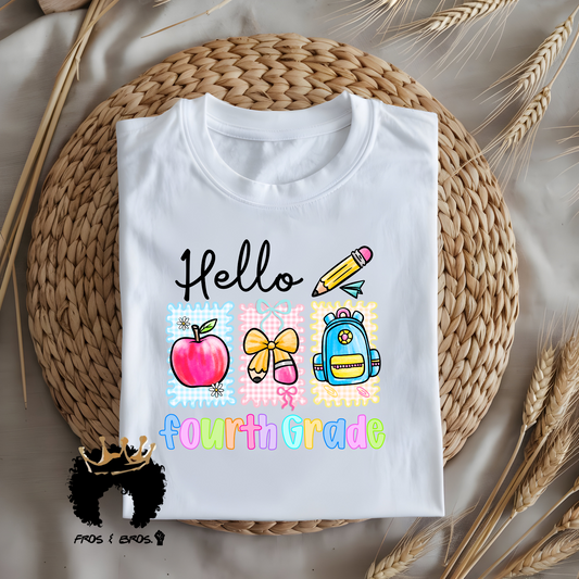 Hello [Grade] Pastel School Tee