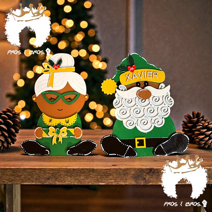 Custom School Spirit Holiday Shelf Sitter Set