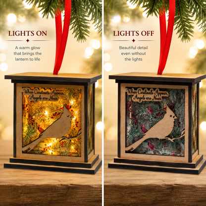 Cardinal Memorial Lantern Ornament