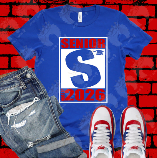 Senior “S” – Class of 2026 Tee