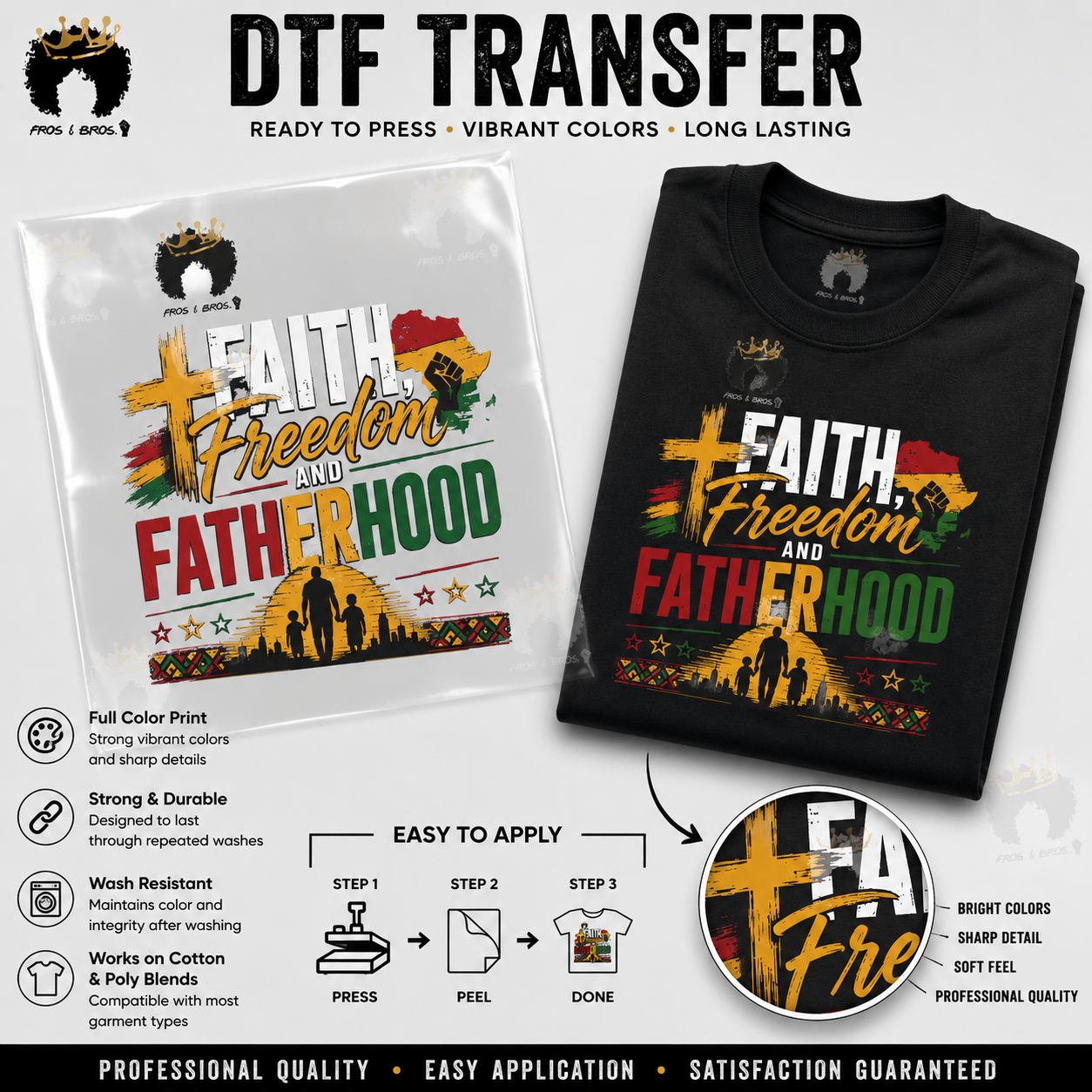 Faith, Freedom & Fatherhood DTF Transfer