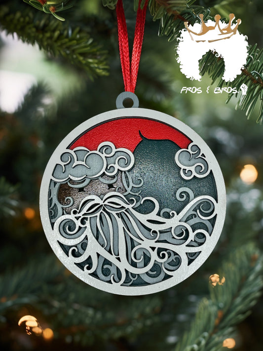 Santa Beard Swirl Ornament