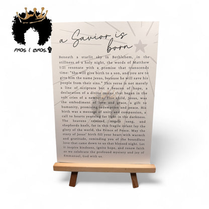 ✨ A Savior Is Born Ornament & Story Card Set