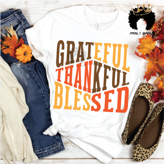 Grateful Thankful Blessed DTF