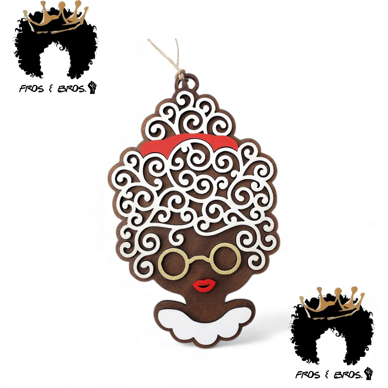 Mrs. Claus Swirly Hair Ornament