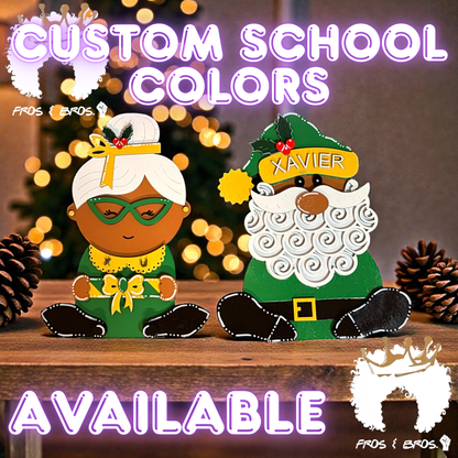 Custom School Spirit Holiday Shelf Sitter Set