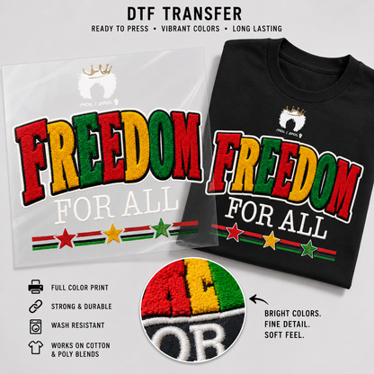 Freedom for All DTF Transfer – Choose Your Style