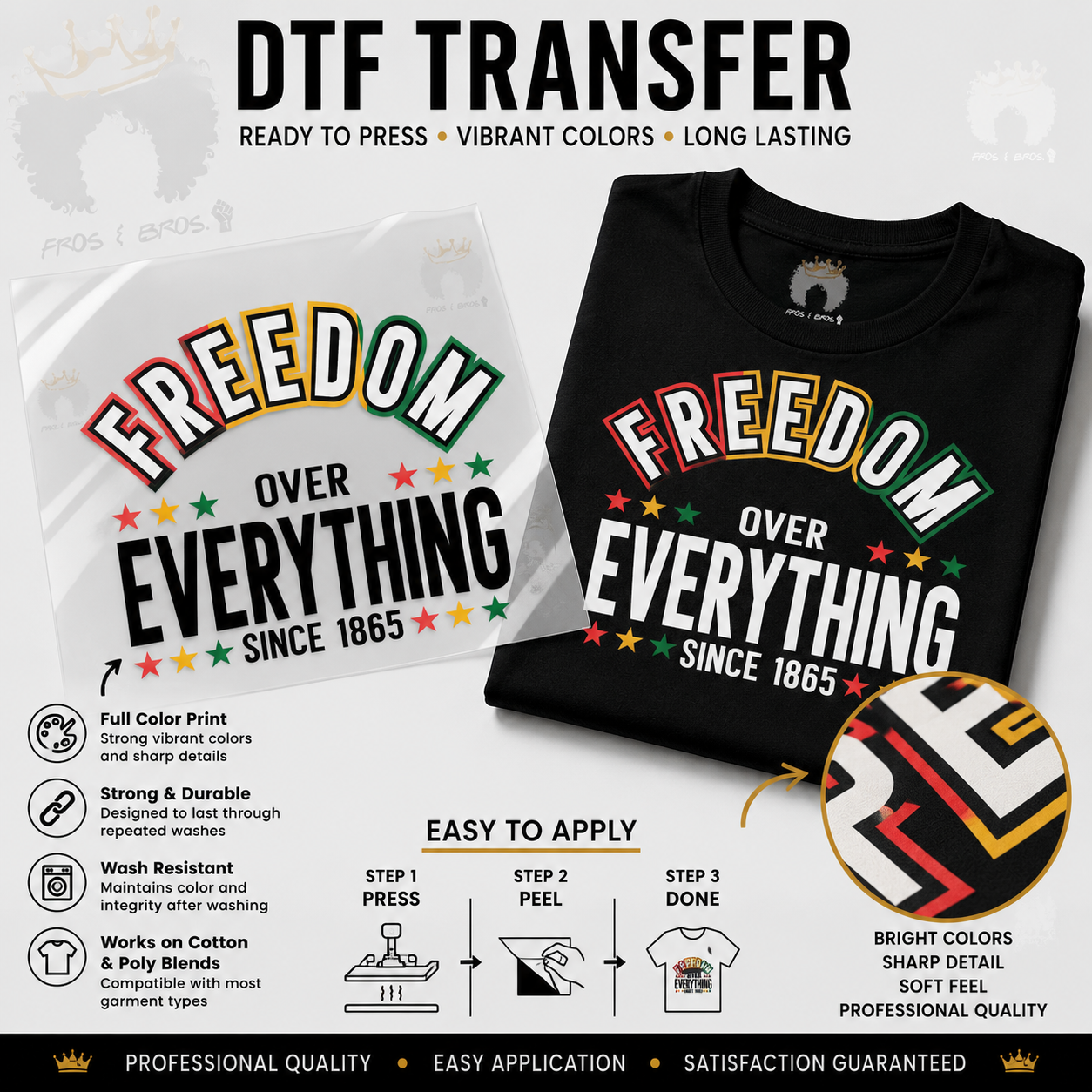 Freedom Over Everything DTF Transfer
