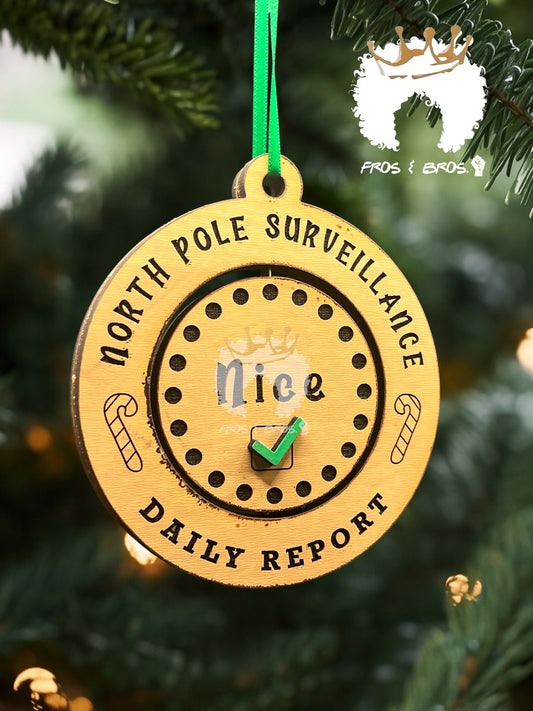 North Pole Surveillance Daily Report Ornament